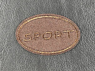 Нашивка Sport колір коричневий 50x30 мм, фото 1