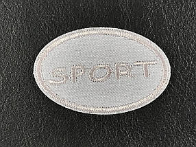 Нашивка Sport колір світло-сірий 50x30 мм