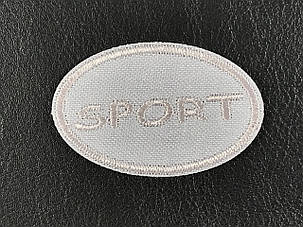 Нашивка Sport колір світло-сірий 50x30 мм, фото 1