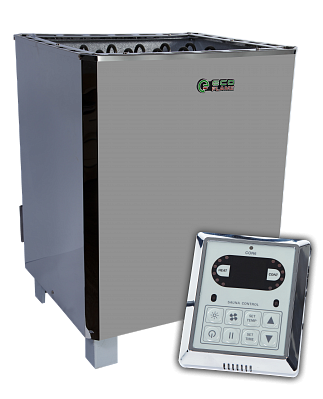Електрокаменка для сауни та лазні EcoFlame SAM D-15 кВт + пульт CON6 (14-24 м3, фото 1