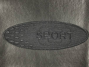 Нашивка Sport овал кольору чорний 160х55 мм, фото 1