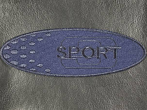 Нашивка Sport овал колір темно-синій 160х55 мм, фото 1