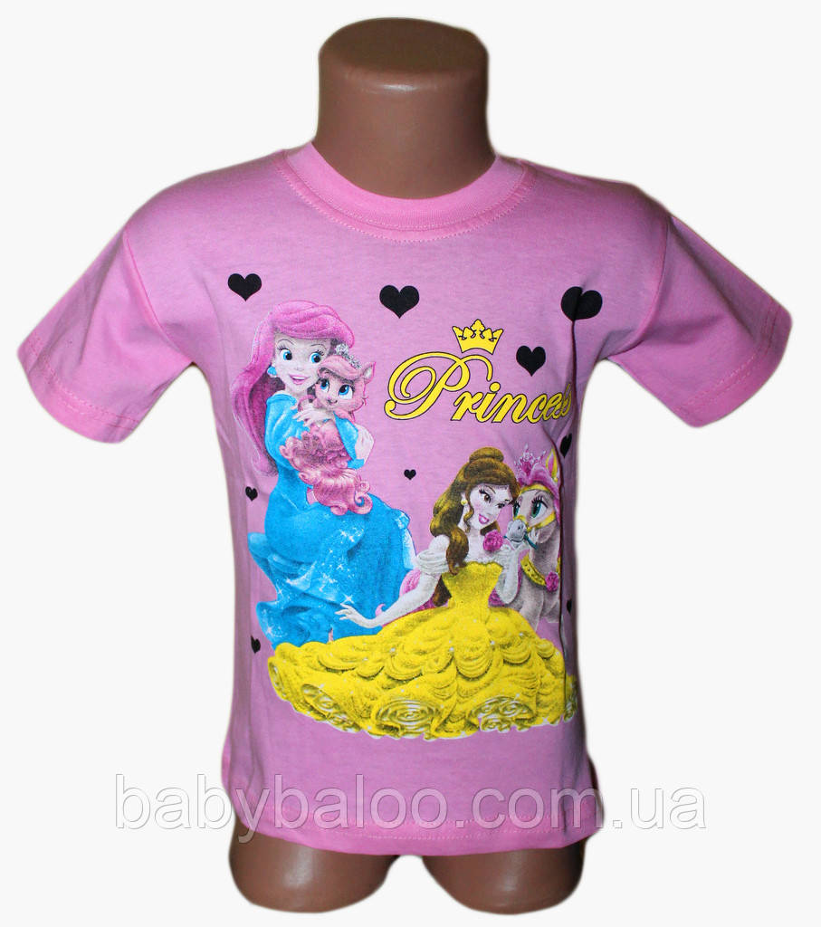 Класна футболка для дівчинки "Принцеси"(від 3 до 7 років)