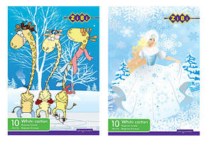 Картон білий А4 10арк 230г/м2 ZiBi