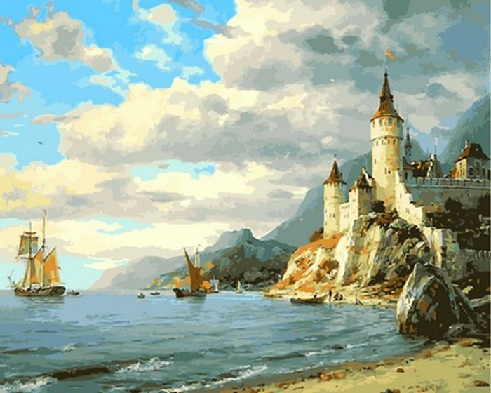 Розфарбовування за номерами Легкий бриз (VP855) 40 х 50 см, фото 1