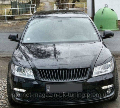 Накладки на фары Skoda Octavia A5 FL 2009 - ABS - фото 1 - id-p667606736