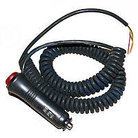 Штекер в прикурювач з проводами та кнопкою без фіксації
