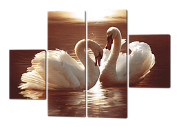 Модульна картина Лебеді