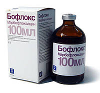 Бофлокс ( марбофлоксацин 100 мг) 100 мл антибиотик для поросят, свиней, телят и коров.