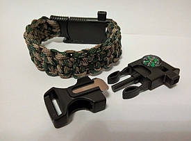 Браслет виживання з паракорда 5 в 1, "Плетіння "Быстрорасплетаемый"