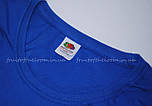 Жіноча футболка синя преміум Ringspun premium T LADY-FIT Fruit of the Loom,S, фото 2