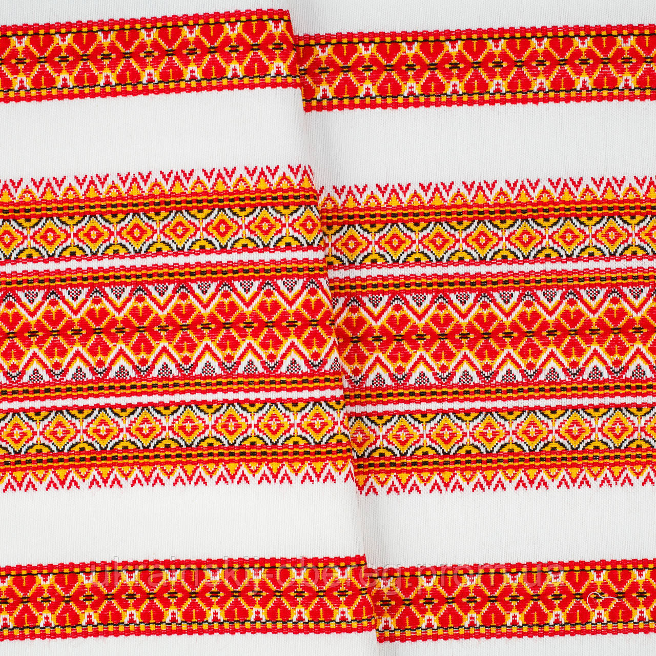 Декоративная ткань с украинским орнаментом "Трембита" ТД-6 (3/4) от 1 м/пог - фото 1 - id-p667840273