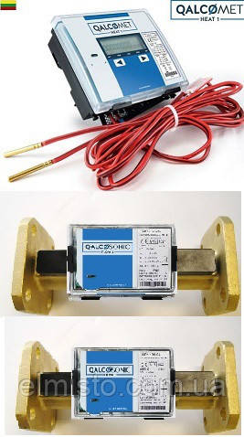 Лічильник тепла QALCOMET HEAT 1/2 х QSF2 25-3,5 фланець (SKS-3) Dn25 Qn3,5 з двома витратами, фото 1