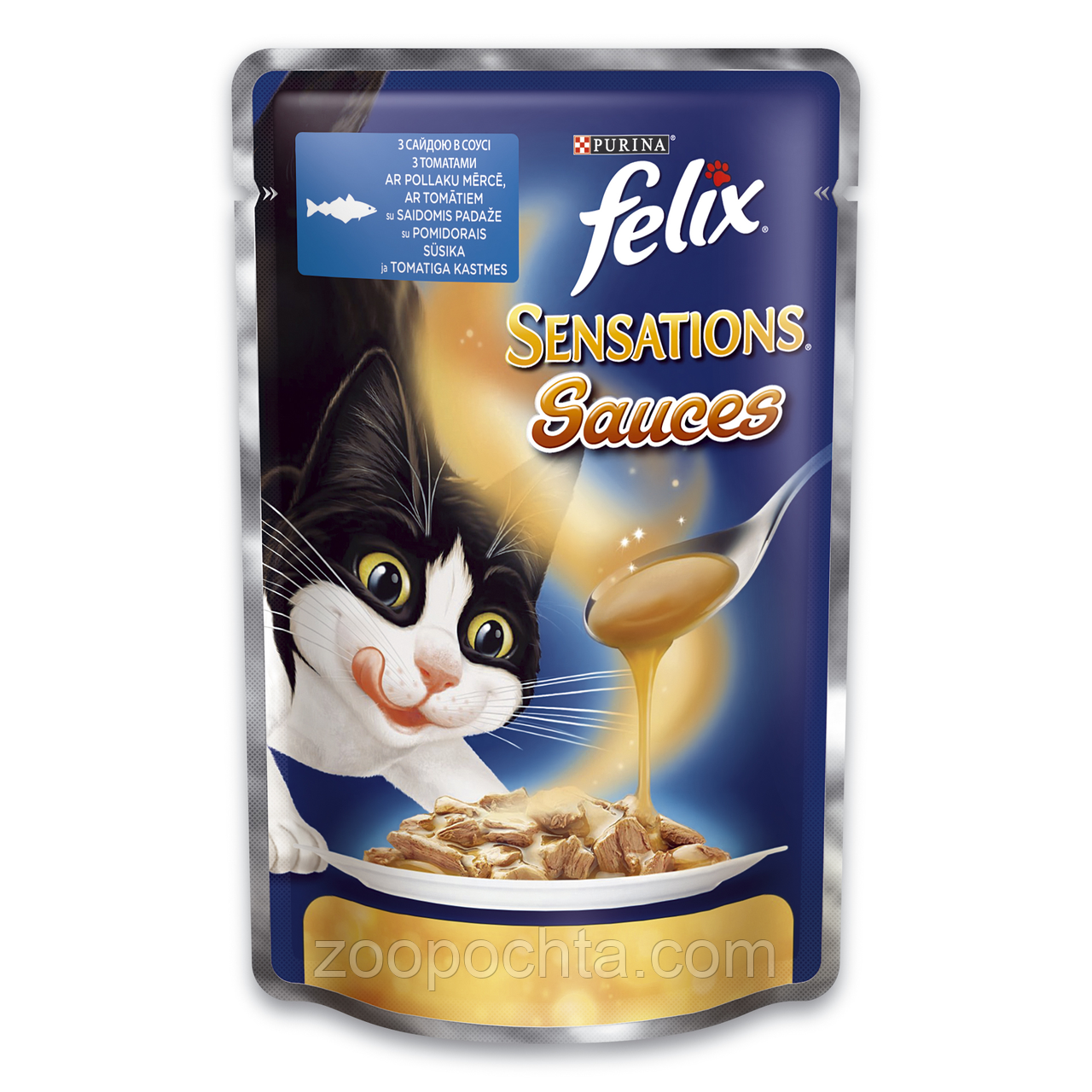 Консерви для кішок сайда з томатами Felix Sensations 20*100, фото 1
