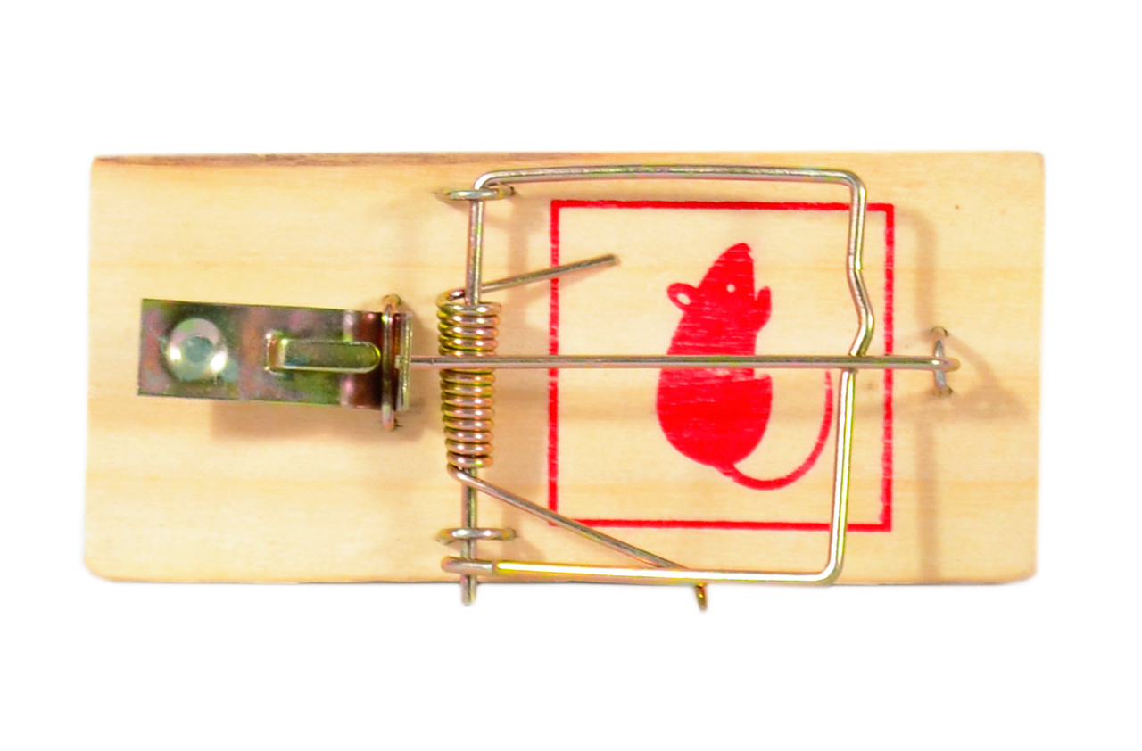 Крысоловка деревянная + металлическая защёлка (17,5х8 см)