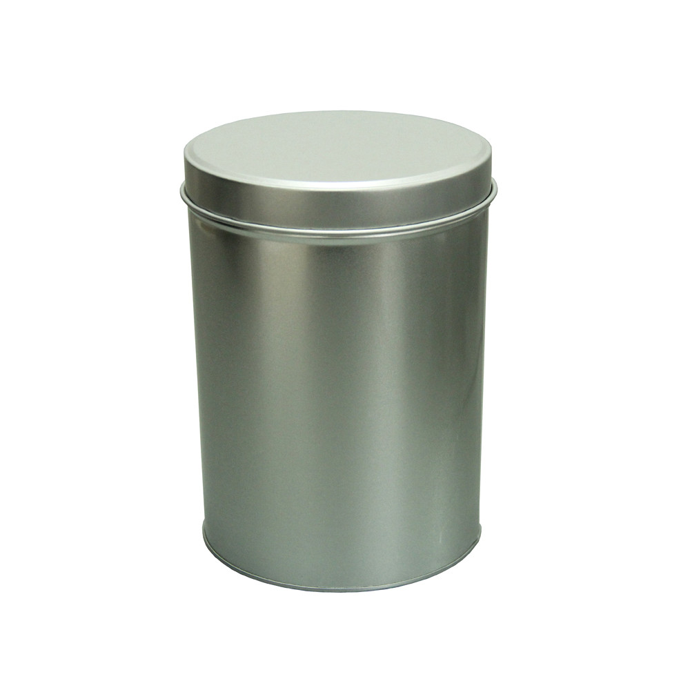 Банку для зберігання чаю та кави кругла "Срібло" 500 гр.