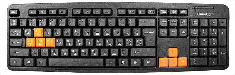 Клавіатура FrimeCom FC-838 Black+Orange