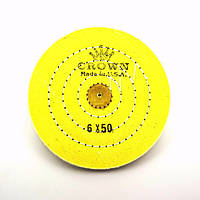 Круг муслиновый CROWN 150 мм 6х50 желтый