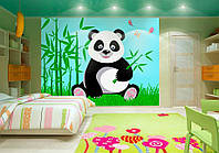3D фотообои "Панда и бамбук"