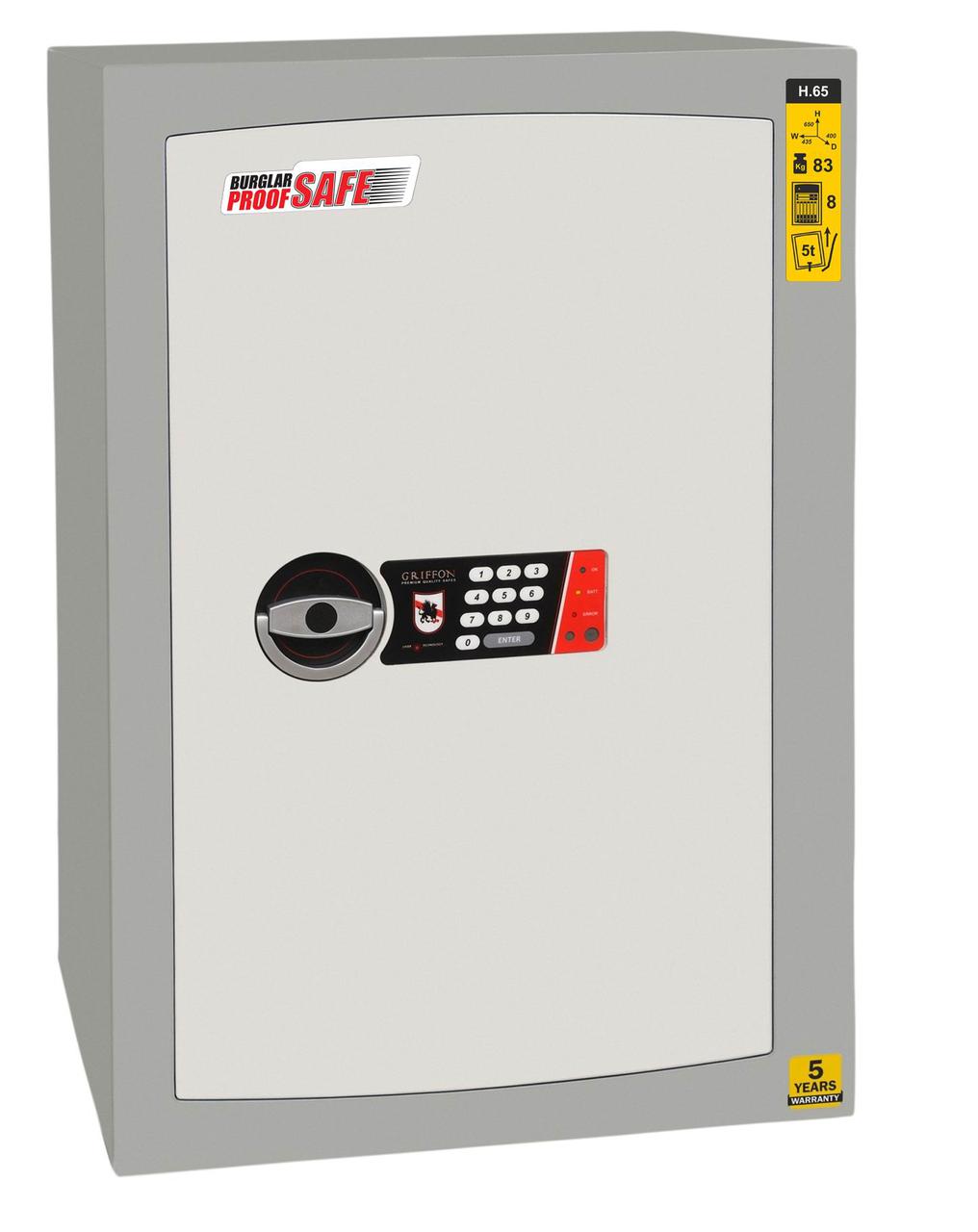 Зламостійкий сейф  для дому та офісу  Griffon HG.65.Е з касовим відсіком 650(в)х435(ш)х400(гл). Електронний кодовий замок