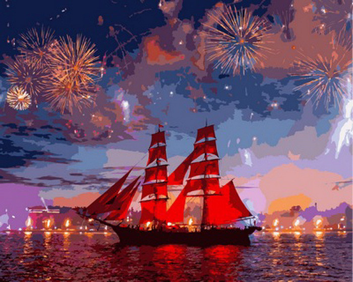 Картини за номерами Фестиваль Червоні вітрила (VP889) Babylon Turbo 40 х 50 см, фото 1