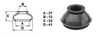 Пыльник универсальный для шаровой опоры, рулевого наконечника (12*27*24)