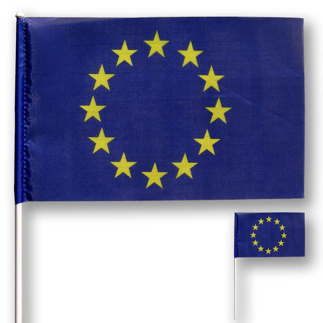 Флажок (прапорець) Евросоюза , полиэстер , 14х23 см. - фото 1 - id-p50042112