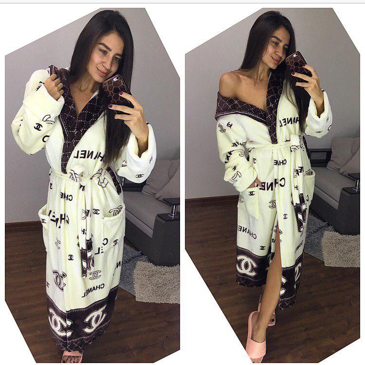 Халат домашній теплий із довгим рукавом, фото 1