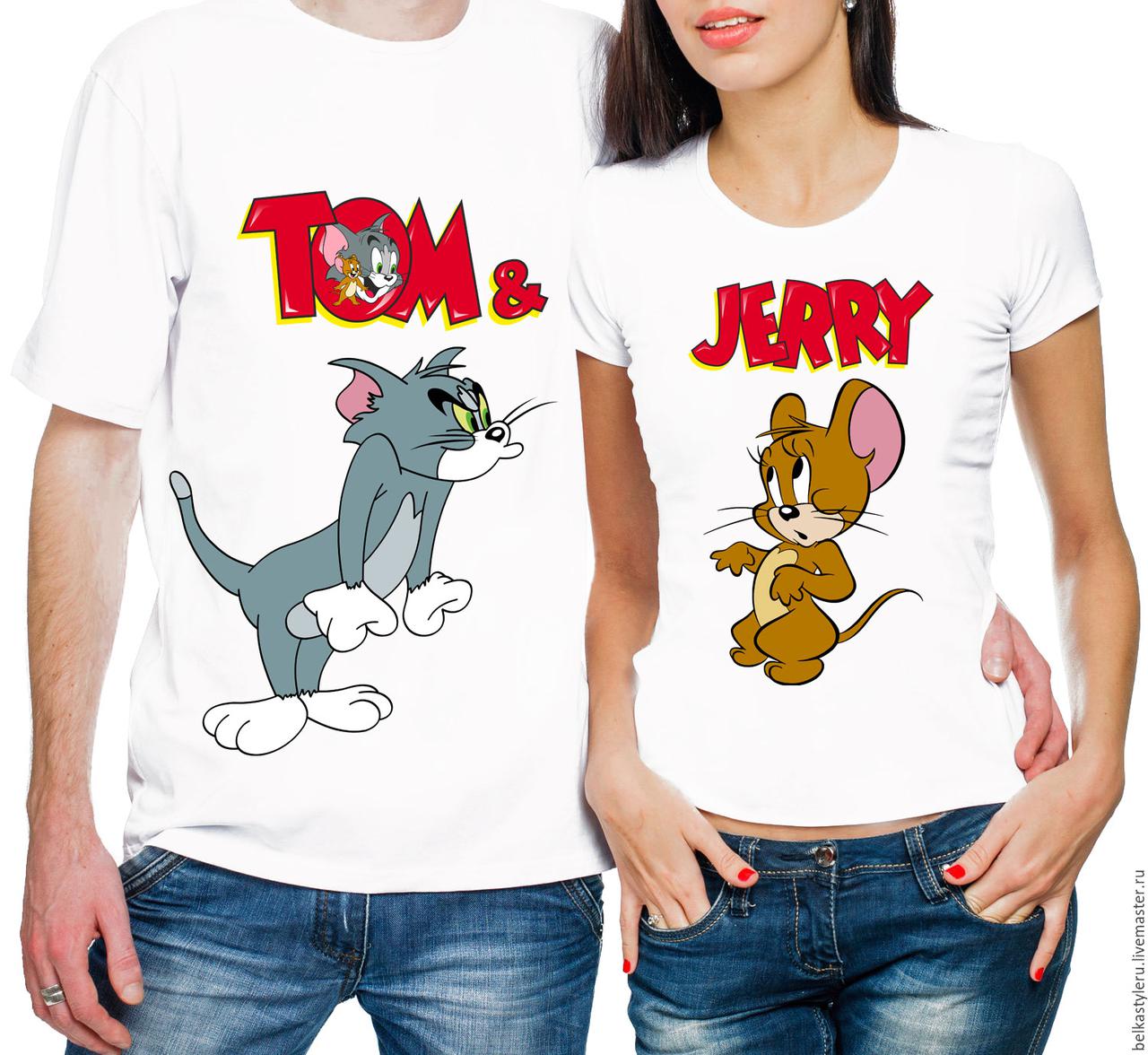Парные футболки "Том и Джерри" (частичная, или полная предоплата) - фото 1 - id-p668037005