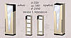 Шафа 550 із дзеркалом Ар'я. Меблі для вітальні, спальні, передпокою, фото 2