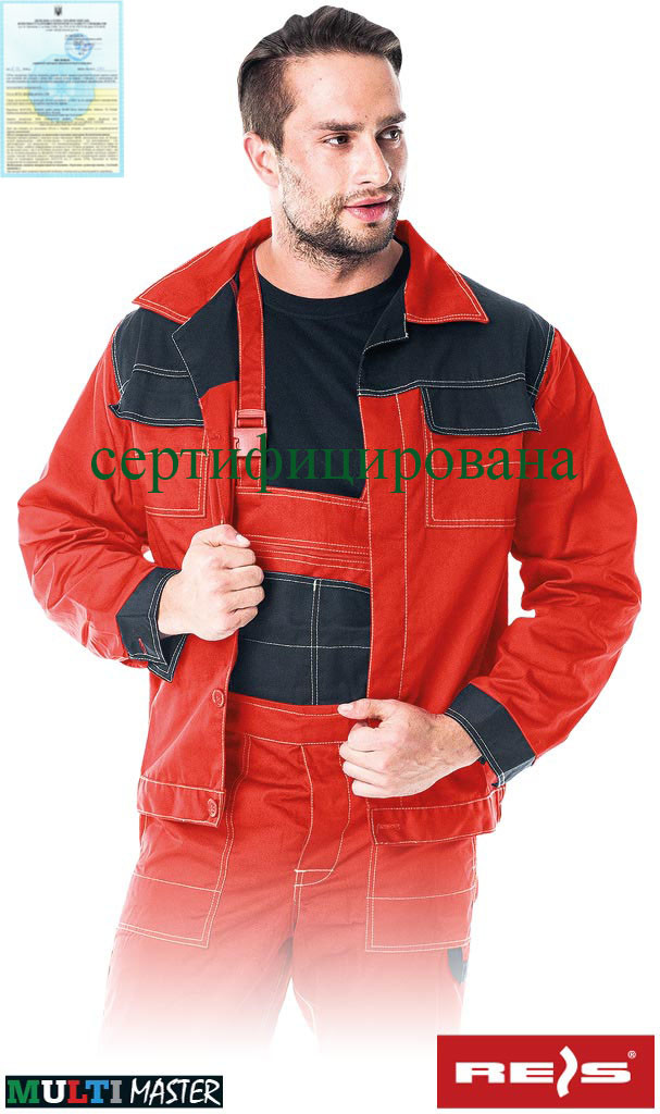 Куртка рабочая мужская красня форма REIS Польша (спецодежда рабочая ...