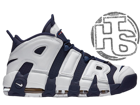 Чоловічі кросівки Nike Air More Uptempo Olympic Midnight Navy/White 414962-104, фото 1