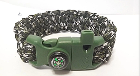 Браслет виживання з паракорда 5 в 1, "Плетіння "Быстрорасплетаемый"