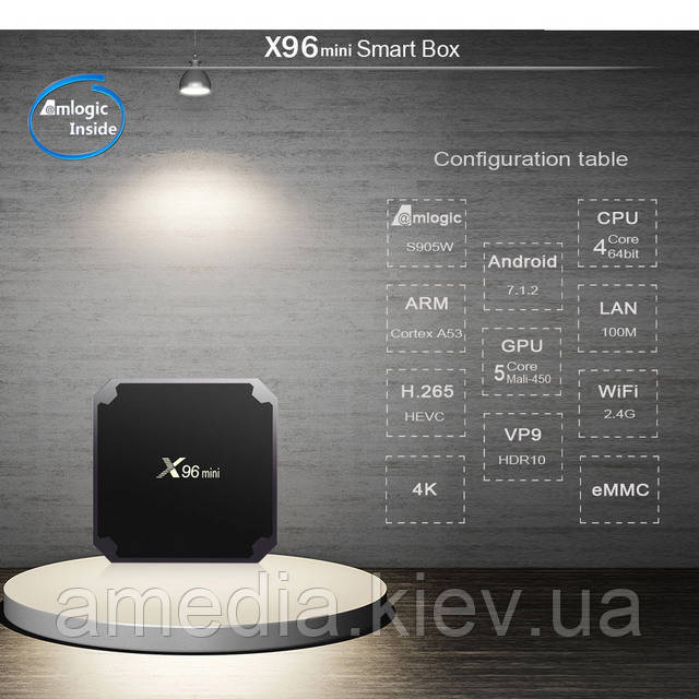 Смарт ТВ приставка X96 mini 1гб 8Гб S905W Android 7.1 Nougat tv box 1-8 Smart tv box Смарт Бокс Х96 мини - фото 4 - id-p668159556