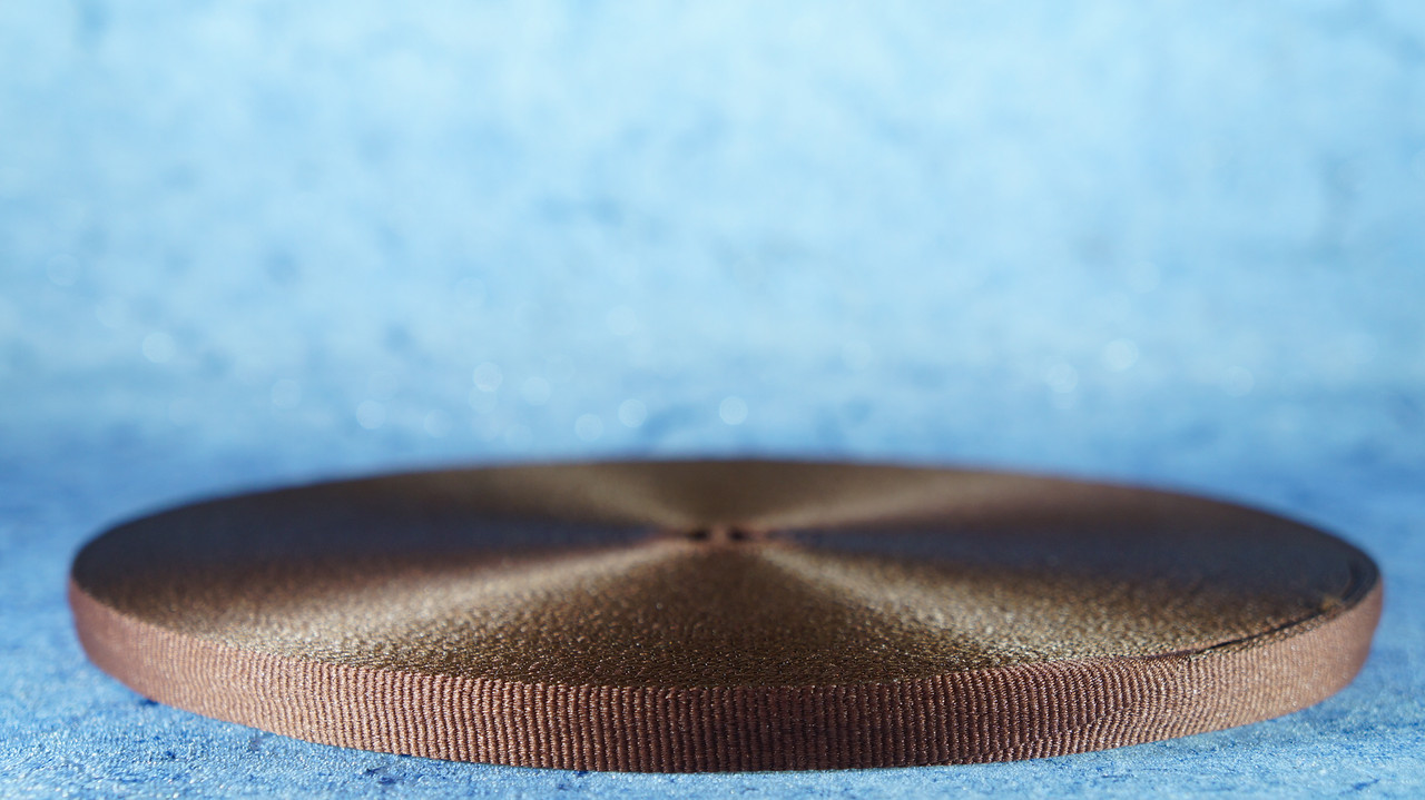 Стрічка репсова 10 мм коричнева 50 м