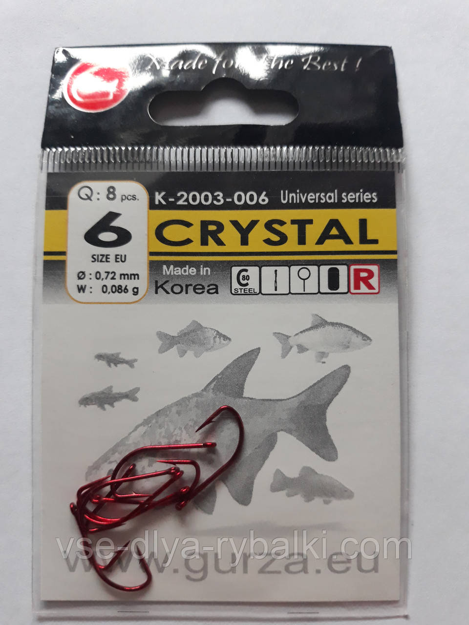 Гачки Gurza crystal red № 6, фото 1