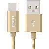 ROCK C2-type data cable 1 м кабель USB-USB type C, золотий, рожевий, фото 2