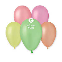 Повітряні кульки асорті неон 7" (19 см) Gemar