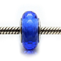Шарм бусина на браслет "Муранское стекло граненый синий" - фото 3 - id-p50058523