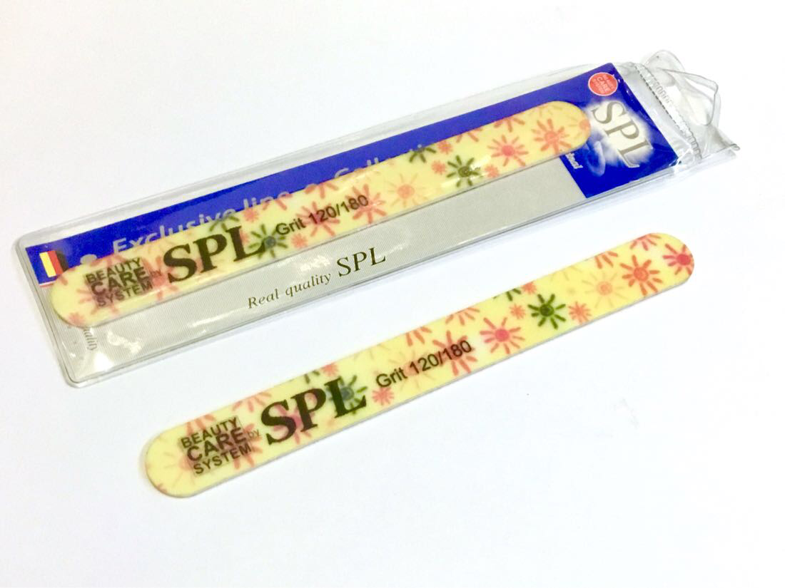 Пилочка для нігтів SPL MF-417, 120/120, 180/180, овальна з малюнком тонка 120/180
