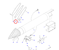 Фланец крепления вигрузной трубы D28880462 (D28880397) Massey Ferguson