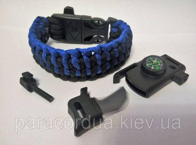 Браслет виживання з паракорда 6 в 1 з ножиком,Плетіння "Генуезький"