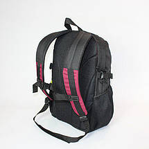 Городской рюкзак TAMIX MAD черный, бордовые вставки, фото 2
