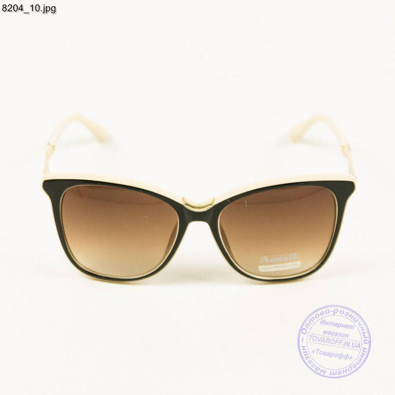 Оптом женские солнцезащитные очки Aedoll - Бежевые с черным - 8204/3, фото 2