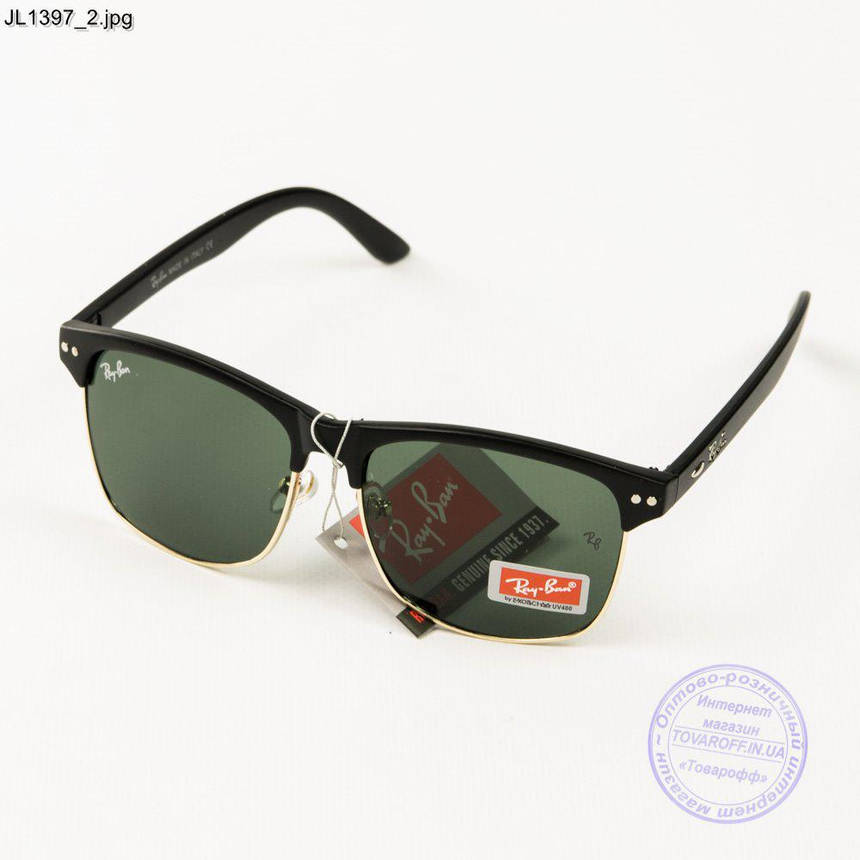 Оптом солнцезащитные очки Ray-Ban Clubmaster со стеклянной линзой - JL1397, фото 2