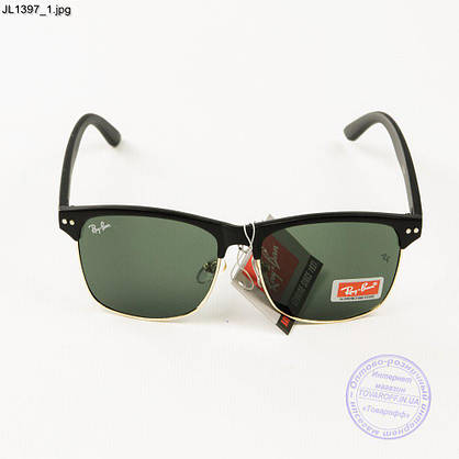 Оптом солнцезащитные очки Ray-Ban Clubmaster со стеклянной линзой - JL1397, фото 2