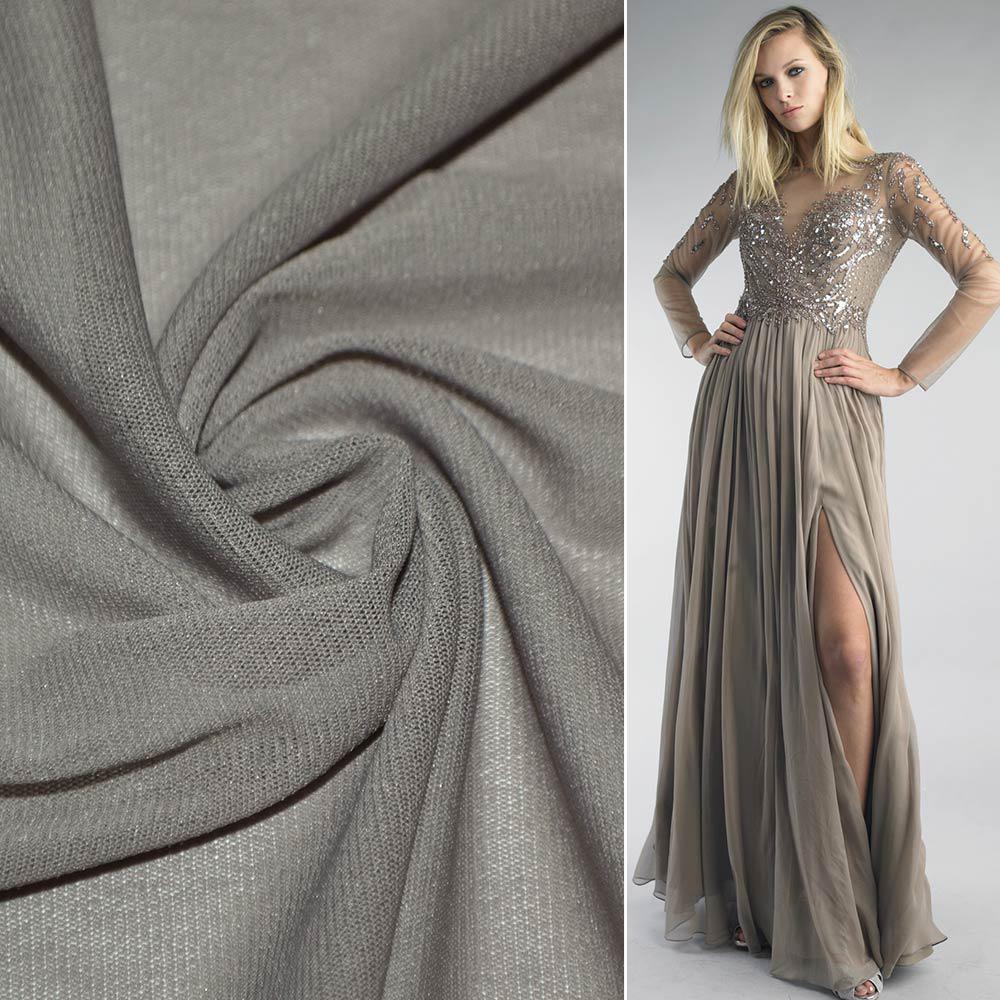 Сітка стрейчева щільна сіра ш.160