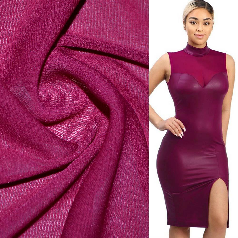 Сітка стрейчева щільна малинова темна ш.160