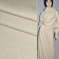 Пальтова тканина з ворсом стриженим ялинка бежева світла, ш.150