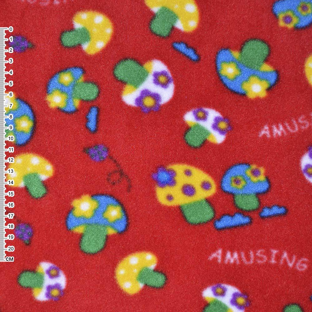 Фліс червоний гриби ш.160